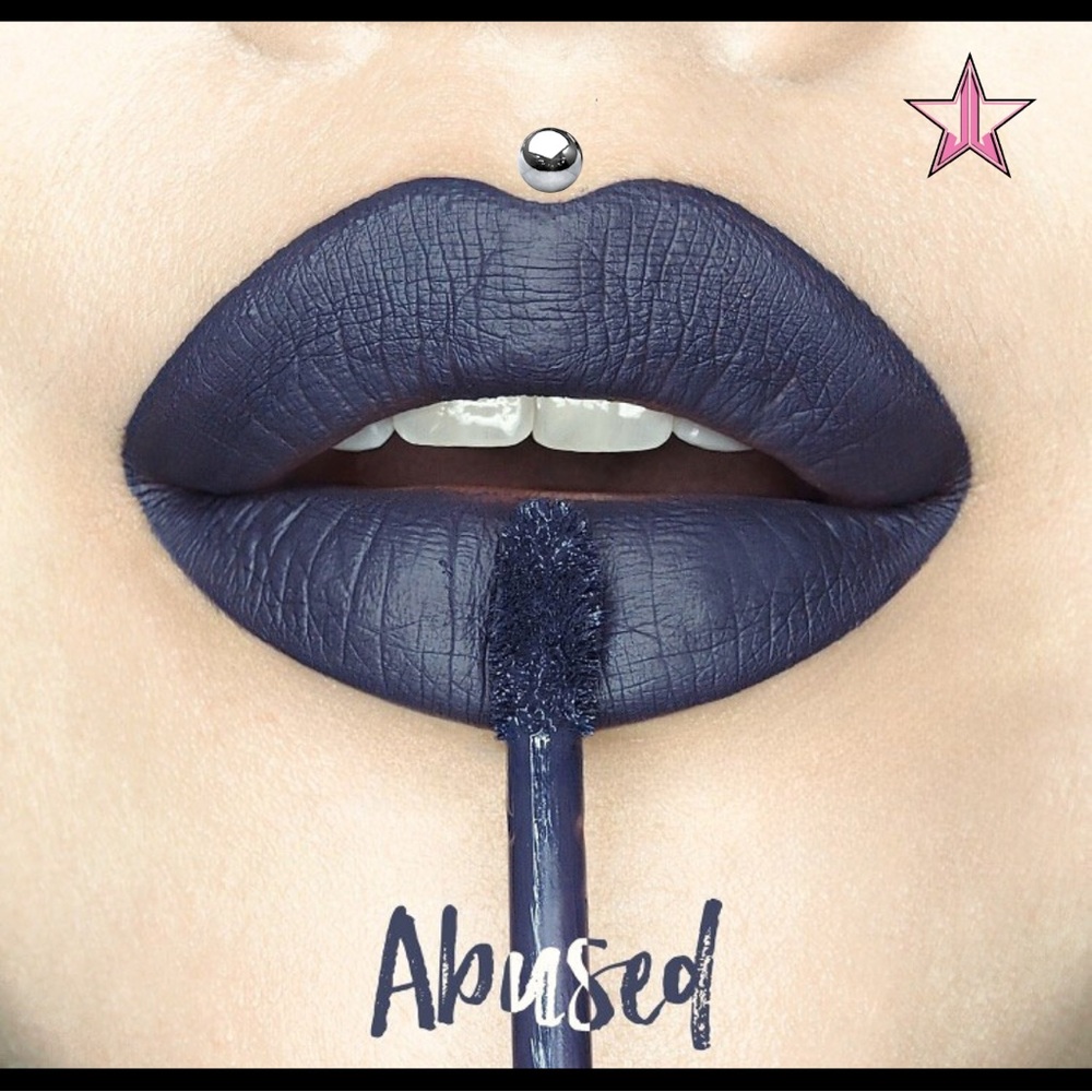 Jeffree Star | ‘Abused’ Velour Liquid Lipstick | NiB matte navy blue, rare